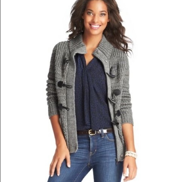 LOFT Sweaters - ❄ Cable Knit Wool Alpaca Toggle + Zip Sweater ❄